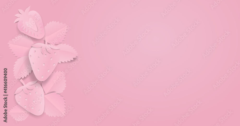 Background for product presentation, branding and packaging. Strawberries with leaves for cosmetic presentation or packaging. Vector design. Background for product presentation, branding and packaging. Strawberries with leaves for cosmetic presentation or packaging. Vector design.