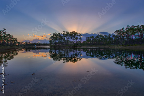 Pink Rays - Sunset - Everglades National Park 