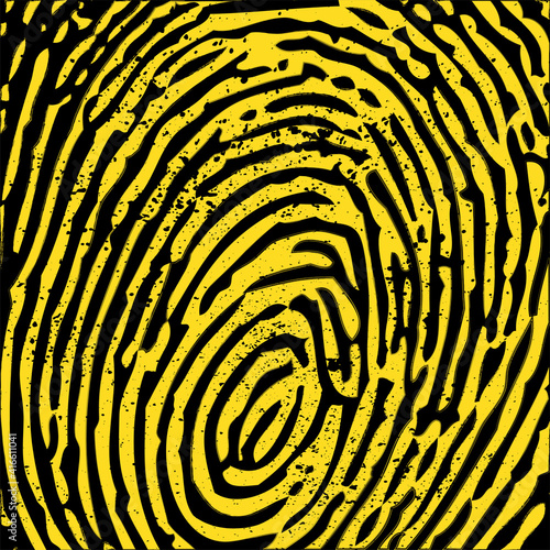Fingerprint yellow background