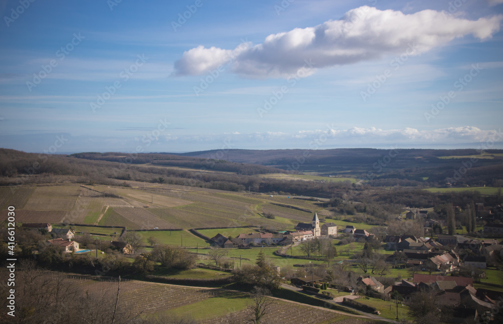 village de Martailly-les-Brancion en Bourgogne dans le département de la Saône-et-Loire