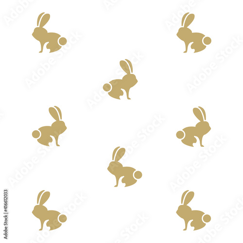 The holiday gold Easter bunny