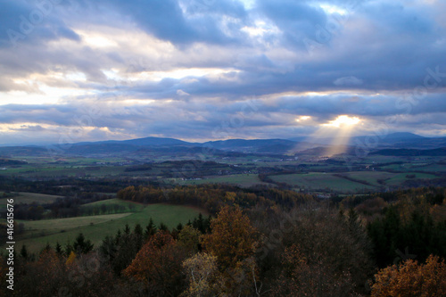 The scenic view over the countriside in southern Bohemia (czech Republic) during the late autumn.  © shootingtheworld