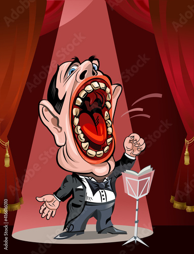 Cartoon operatic singer