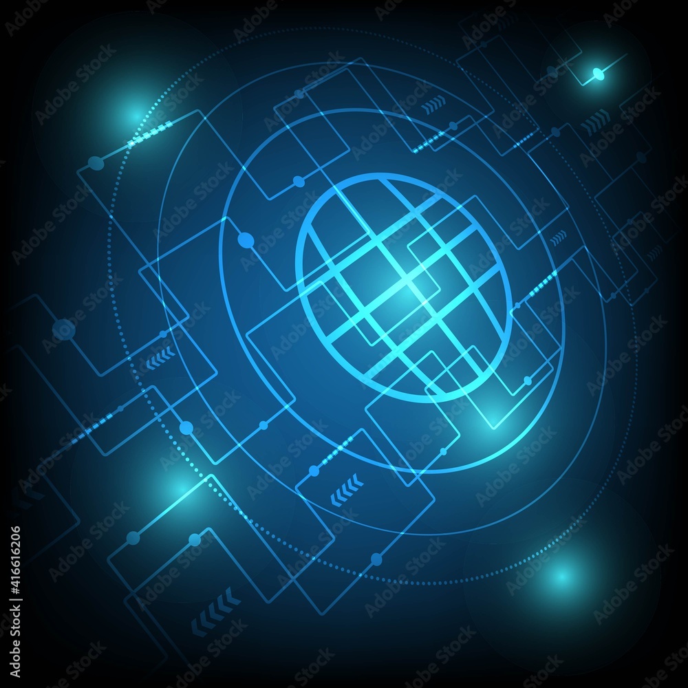 Obraz premium Technology background. Cyberpunk background. SCIFI.