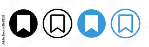 Bookmarks vector icons on white background. Bookmark icon sign symbol. Graphic element vector.