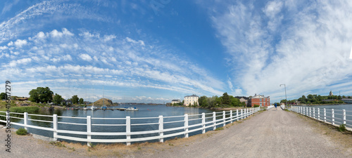 Finland. Helsinki . Beautiful panorama of Suomenlinna island . The ancient fortress of Suomenlinna. Sights Of Helsinki.