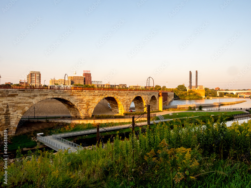 Stone arch bridge