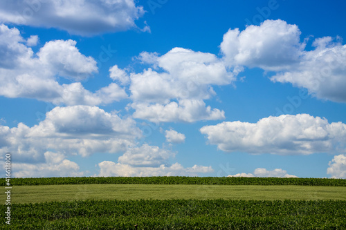 Clouds linger over a pasture in Madison County, NY. 