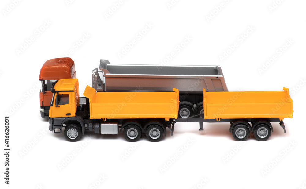 two toy trucks