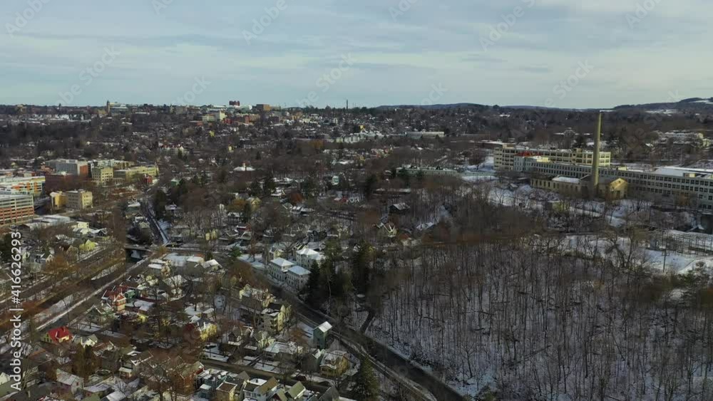 Arc Shot of the Downtown Ithaca Skyline Arc Shot of the Downtown Ithaca Skyline