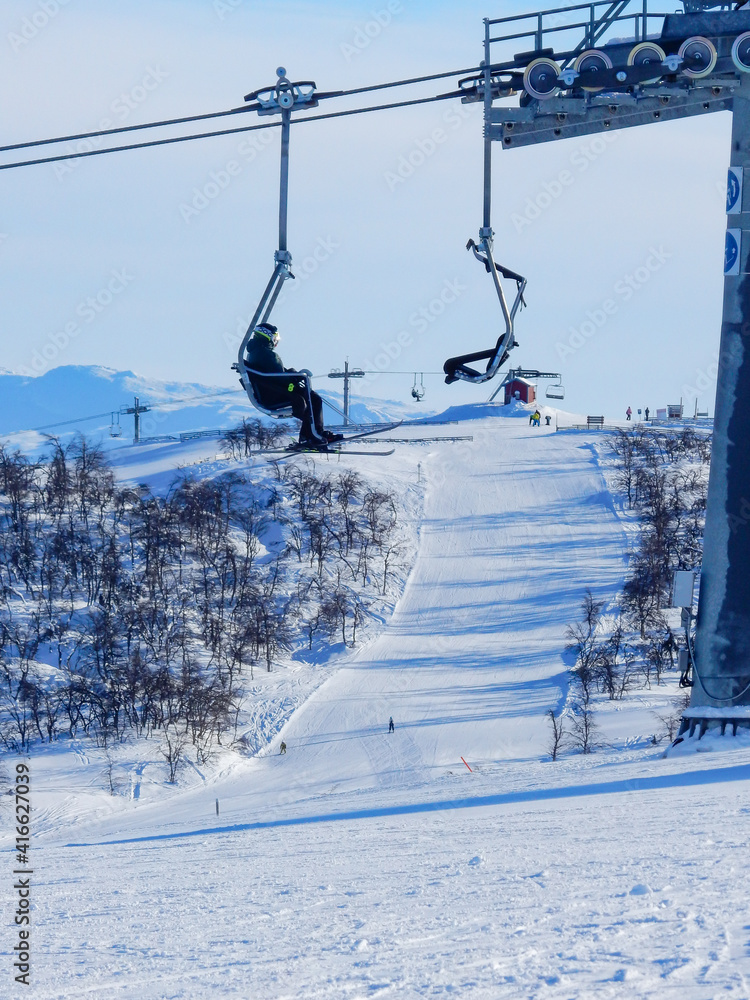 Obraz premium Ski resort Ramundberget, Sweden