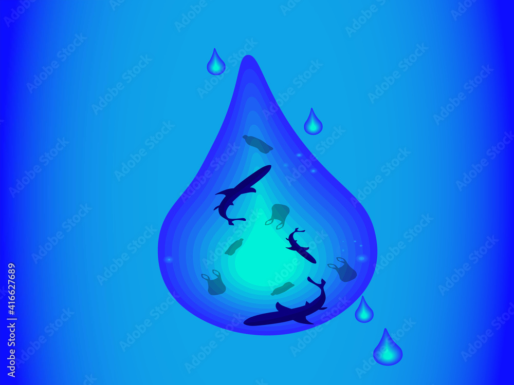 Fototapeta premium earth with drop