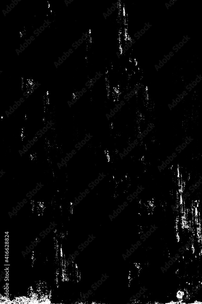 Obraz premium Grungy slice stone facade of worn wall. Uneven aged splitting plastering of shabby cement ground slab. Broken rustic chipped bumpy grunge loft, vintage rough coating dirty block for 3D retro design
