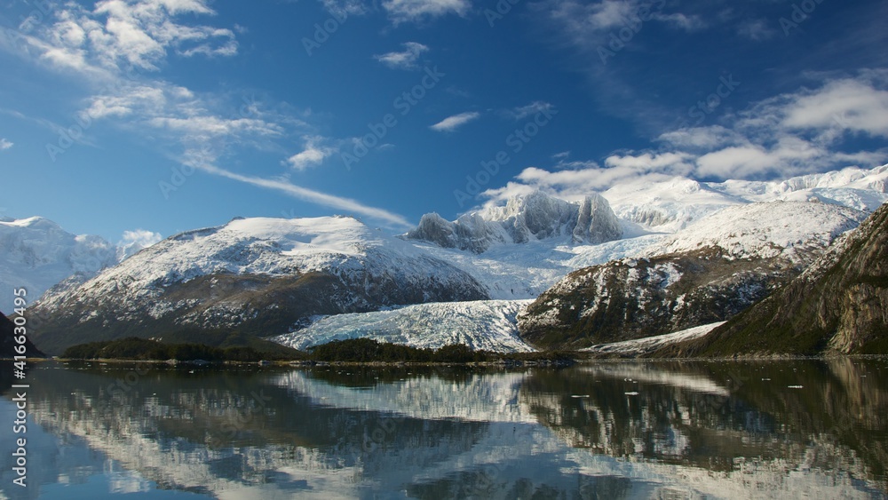 Glaciar blue ice rocks Cordillera Darwin Patagonia Austral Cabo de Hornos Region de Magallanes