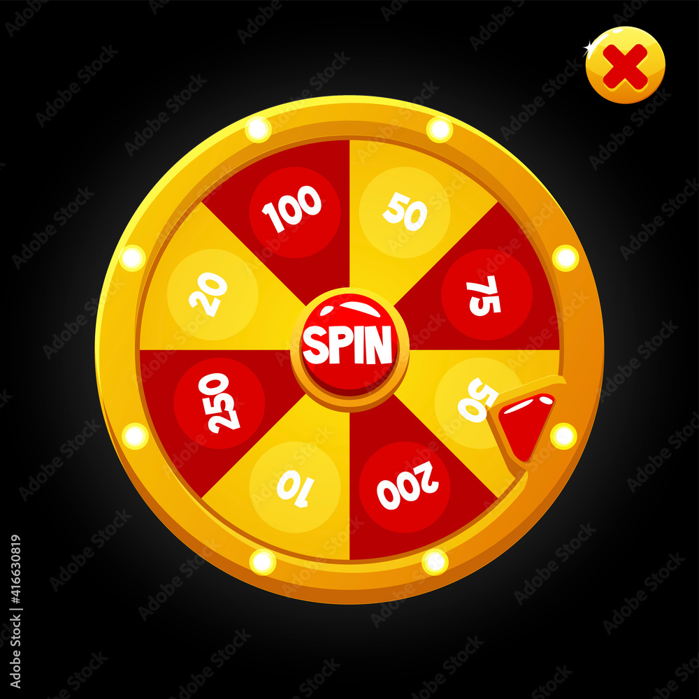 Vector bright spin wheel for playing with numbers. Vector bright spin wheel for playing with numbers.