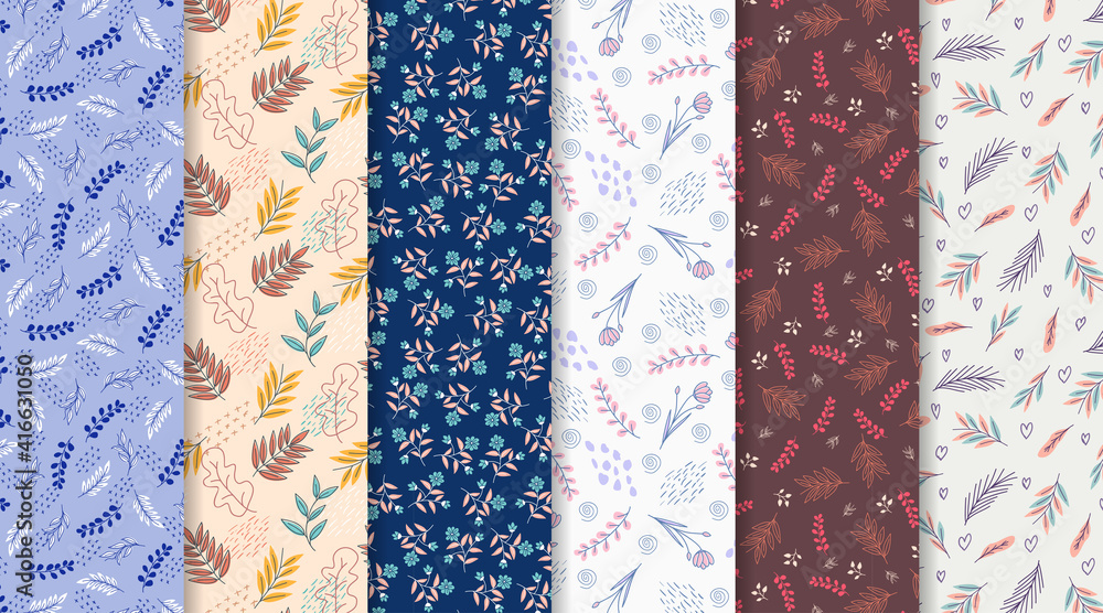 Romantic and elegant floral seamless pattern