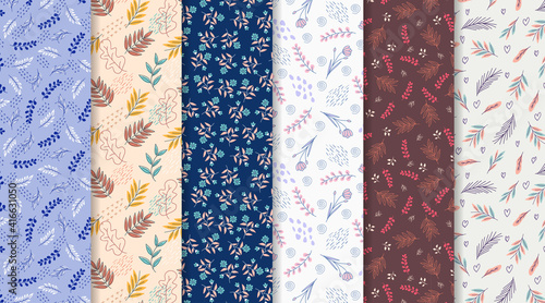 Romantic and elegant floral seamless pattern