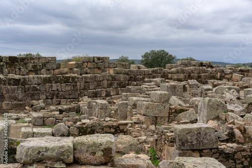 Idanha a celha ancient archaelogic ruins near the church cathedral, in Portugal