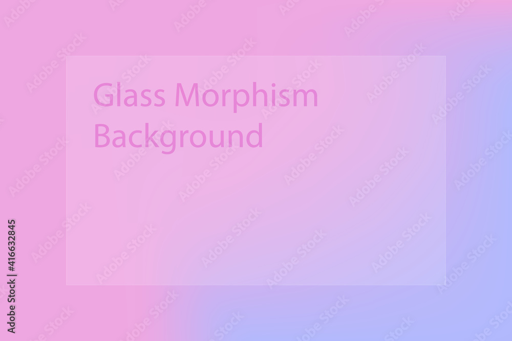 Abstract gradient background. Transparent frame in glass morphism style Abstract gradient background. Transparent frame in glass morphism style