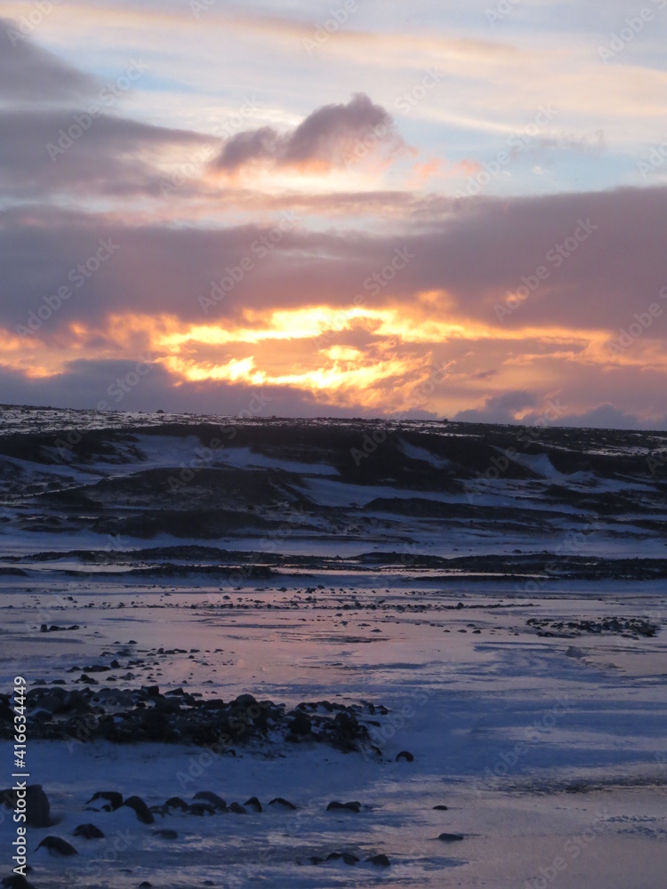 Sundown in Iceland