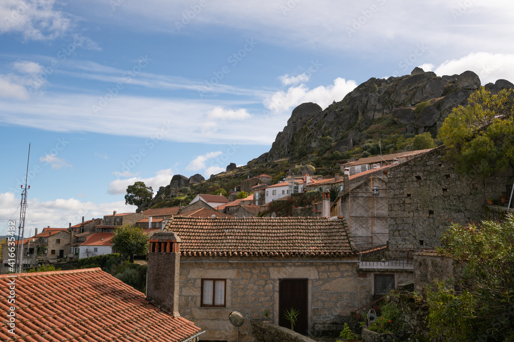 Monsanto historic village traditional stone boulder houses, in Portugal Monsanto historic village traditional stone boulder houses, in Portugal