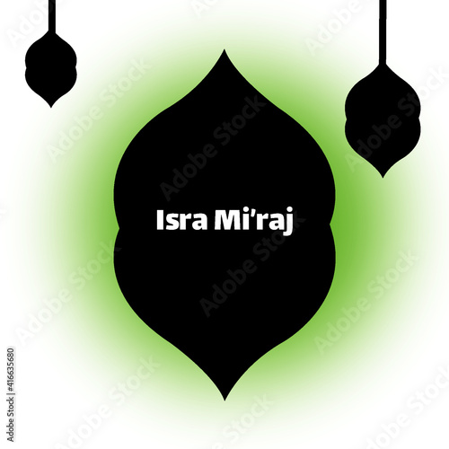 illustration of an background isra mi'raj