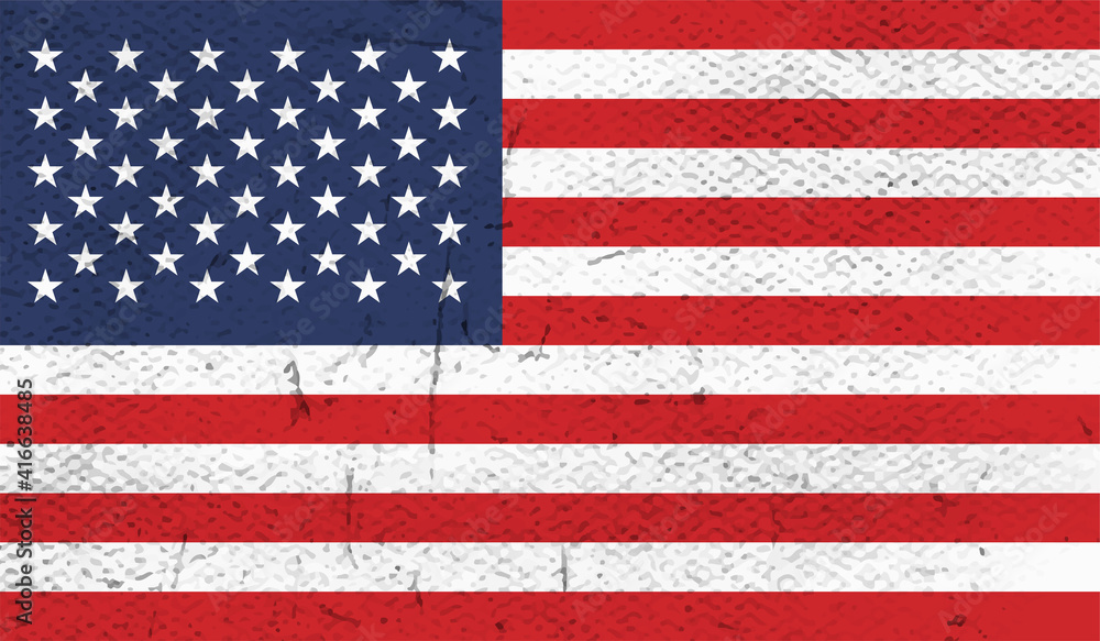 American flag. Grunge old flag USA isolated white background. American flag. Grunge old flag USA isolated white background.