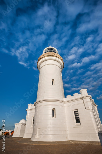 Low angle view of Cape Byron Lighthouse, Byron Bay, New South Wales, Australia © Cameo
