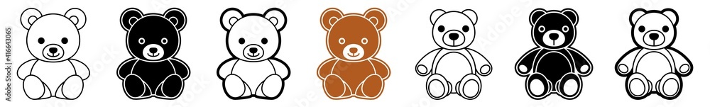 Teddy Bear Icon Brown Teddy Bear Toy Set | Teddy Bears Icon Love Vector Illustration Logo | Stuffed Teddy-Bear Happy Teddy Bear Icon Isolated Collection Teddy Bear Icon Brown Teddy Bear Toy Set | Teddy Bears Icon Love Vector Illustration Logo | Stuffed Teddy-Bear Happy Teddy Bear Icon Isolated Collection