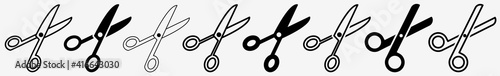 Scissors Icon Scissors Hair Cut Set | Scissor Icon Hairdressing Vector Illustration Logo | Barber Scissors Creativity Scissors Icon Isolated Collection