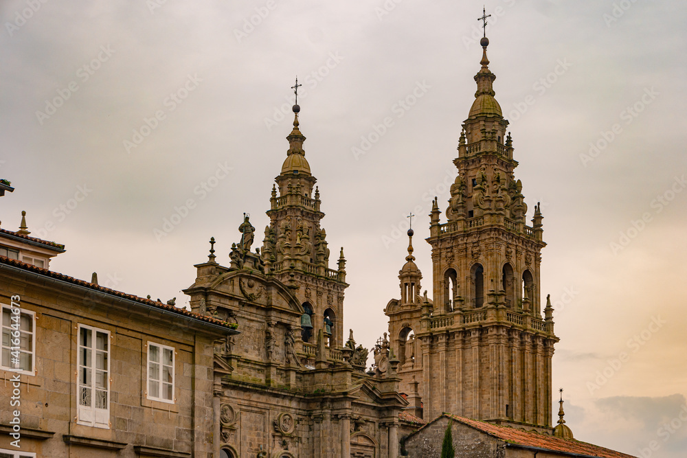 Santiago de Compostela, Spain. Place of immaculate in Santiago de Compostela. Santiago de Compostela is the capital of the autonomous community of Galicia, in northwestern Spain. Santiago de Compostela, Spain. Place of immaculate in Santiago de Compostela. Santiago de Compostela is the capital of the autonomous community of Galicia, in northwestern Spain.