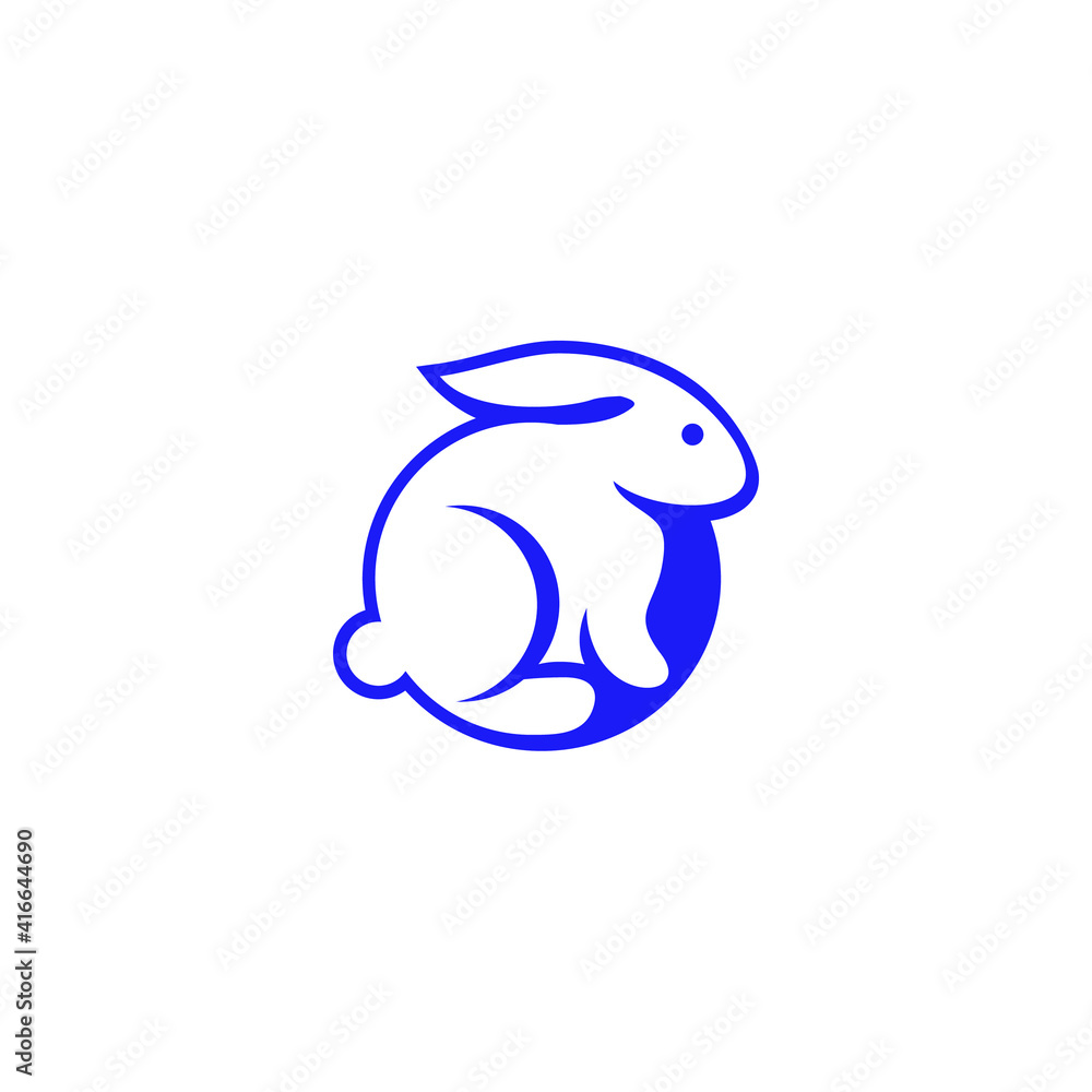 cute rabbit logo vector illustration cute rabbit logo vector illustration