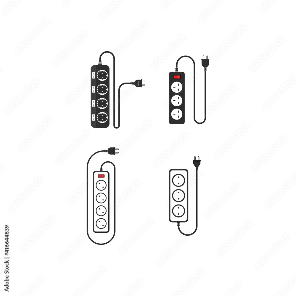 extension cord simple vector icon illustration extension cord simple vector icon illustration