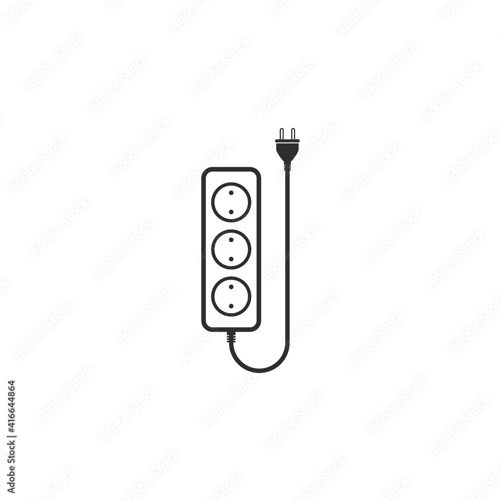 extension cord simple vector icon illustration extension cord simple vector icon illustration