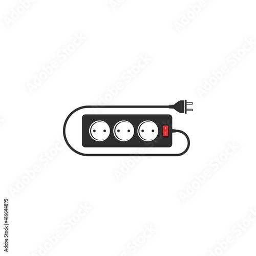 extension cord simple vector icon illustration