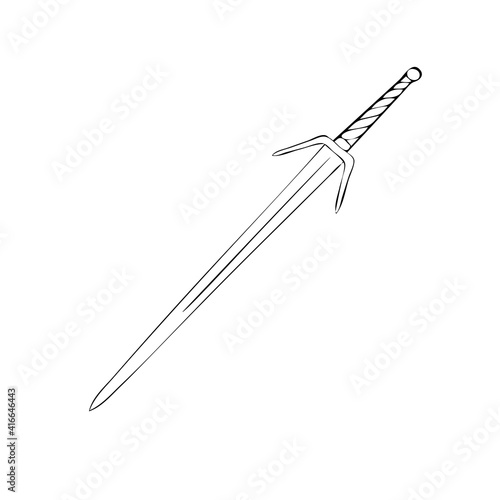 saber sword weapon blade vector clip art