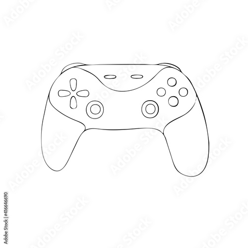 play controller joystick console video game vector
