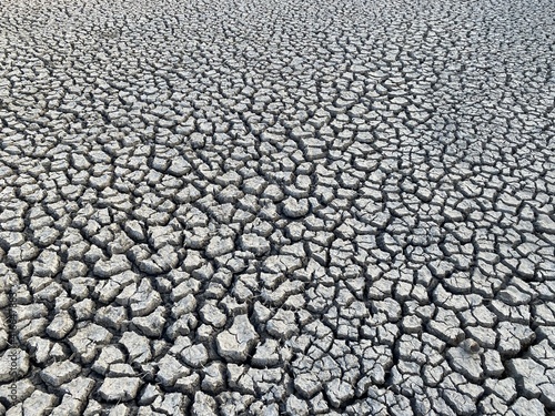 dry crack soil in country Thailand