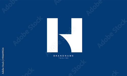 Alphabet letters Initials Monogram logo RH, HR, R and H
