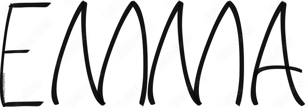 Fototapeta premium Emma name - handwritten calligraphy for design