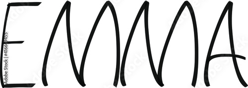 Emma name - handwritten calligraphy for design