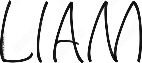 Liam name - handwritten calligraphy for design