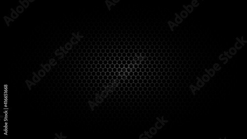 Dark Black Metallic Texture Background With Detailed Radial Gradation Mesh.