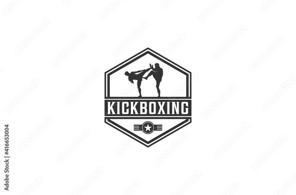 kickboxing logo in white background