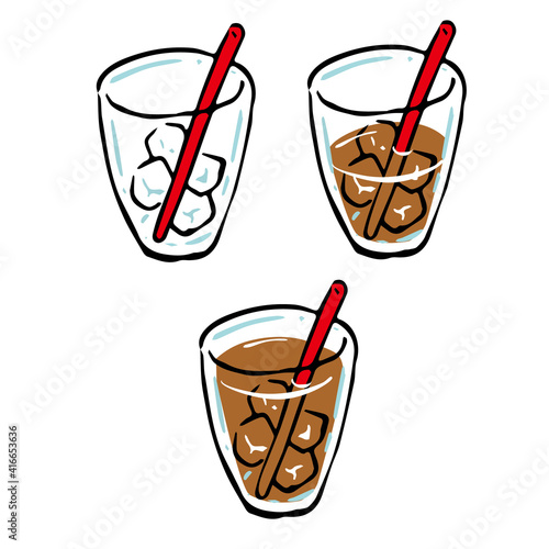 ドリンク　満タンから空