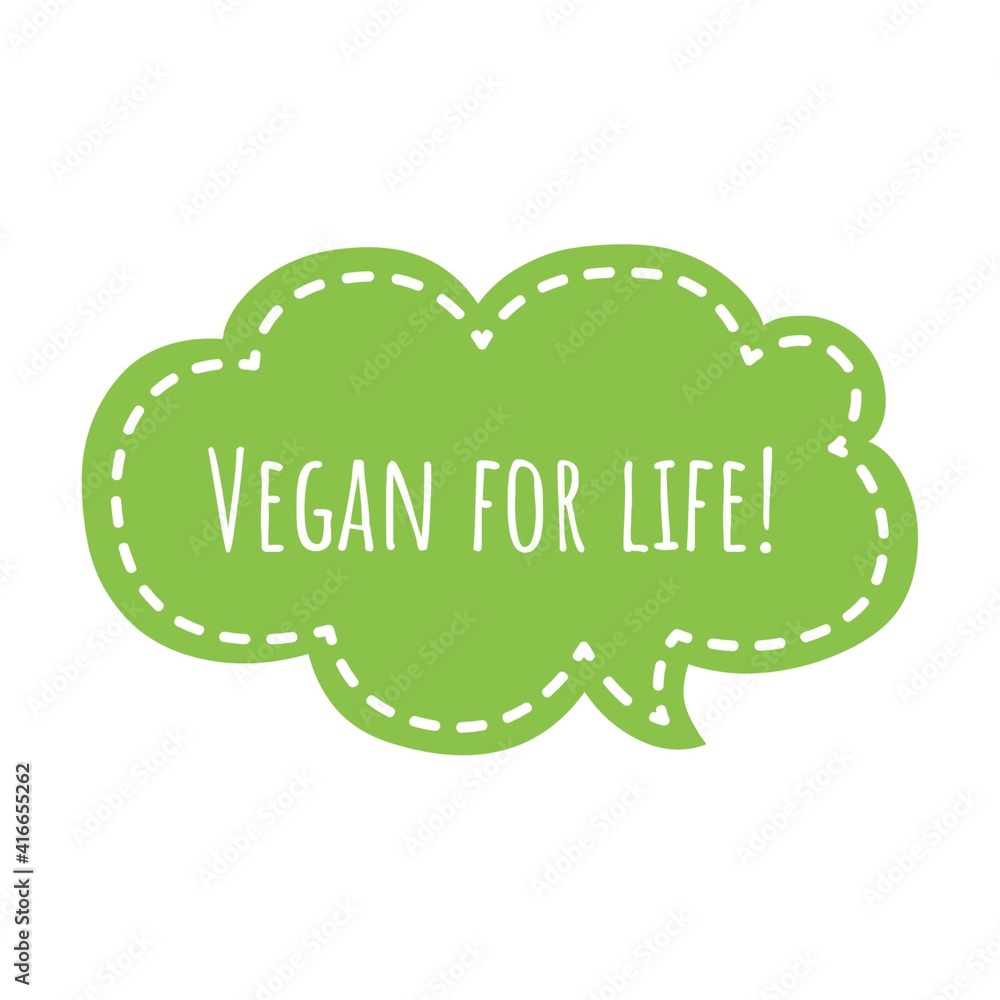 ''Vegan for life'' Lettering ''Vegan for life'' Lettering