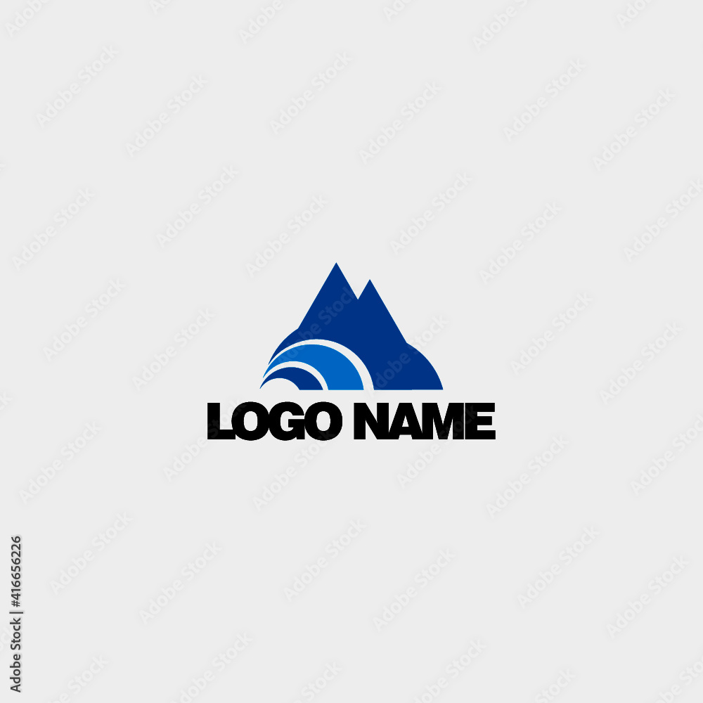 Fototapeta premium mountain river logo design