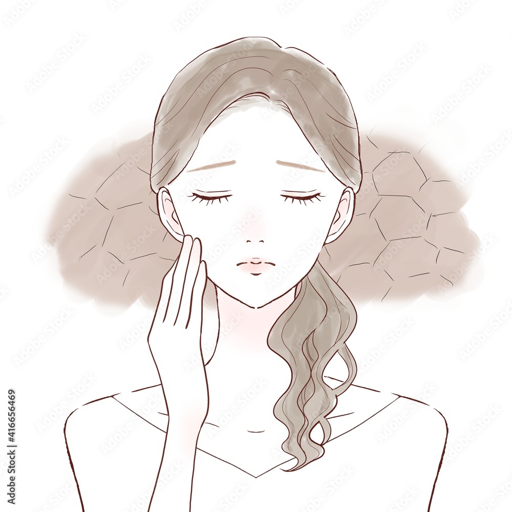 スキンケア 女性 乾燥肌 Stock イラスト Adobe Stock スキンケア 女性 乾燥肌 Stock イラスト Adobe Stock
