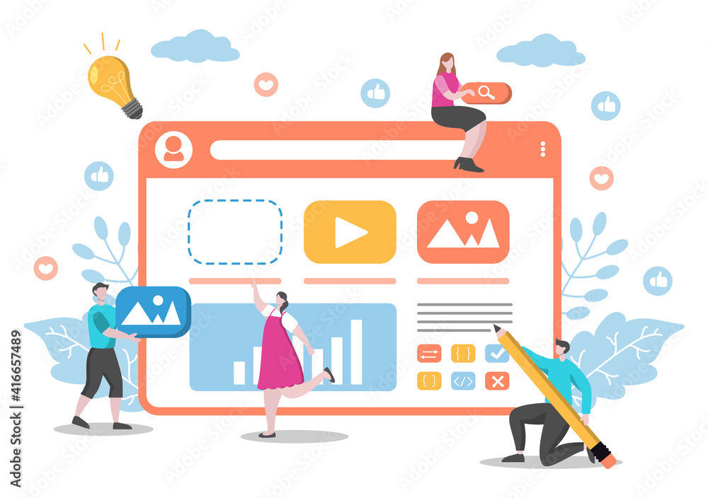 Web Development Flat Illustrations for Websites, Programming, Marketing Materials, Business Presentations, Online Advertising and Mobile Applications Web Development Flat Illustrations for Websites, Programming, Marketing Materials, Business Presentations, Online Advertising and Mobile Applications