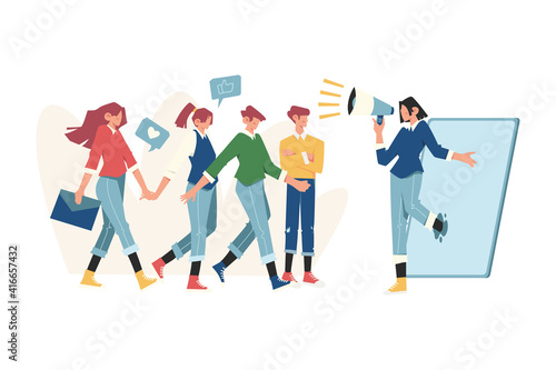 Referral marketing concept promotion friends loyalty program